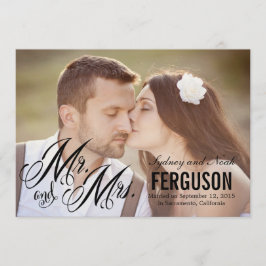 Forever 結婚 usの発表-黒 招待状