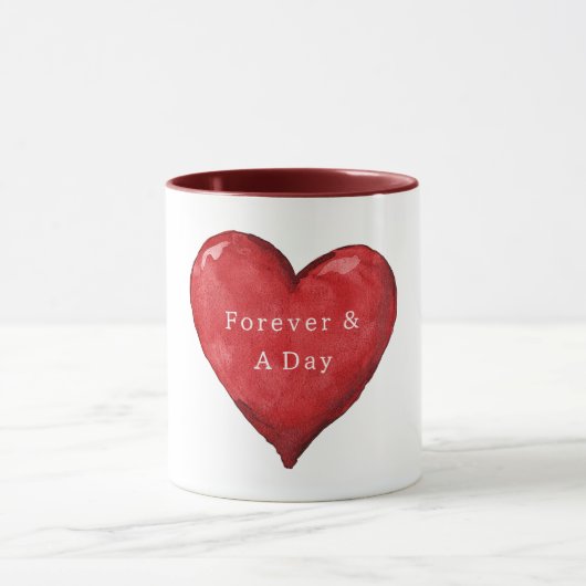 Forever & A Day Heart Valentine's Day Love マグカップ (中央)