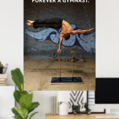 Forever a Gymnast – 体操ポスタやる気を起こさせるー ポスター (ホームオフィス)