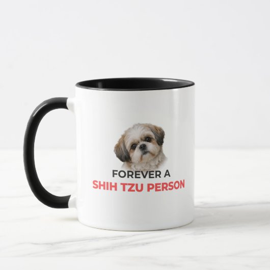 Forever a Shih Tzu Person Accent Coffee Mug マグカップ (左)