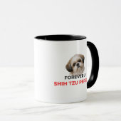Forever a Shih Tzu Person Accent Coffee Mug マグカップ (正面右)