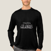 FOREVER ALONE フル袖Tシャツ 無地黒 トライブレンドＴシャツ (正面)
