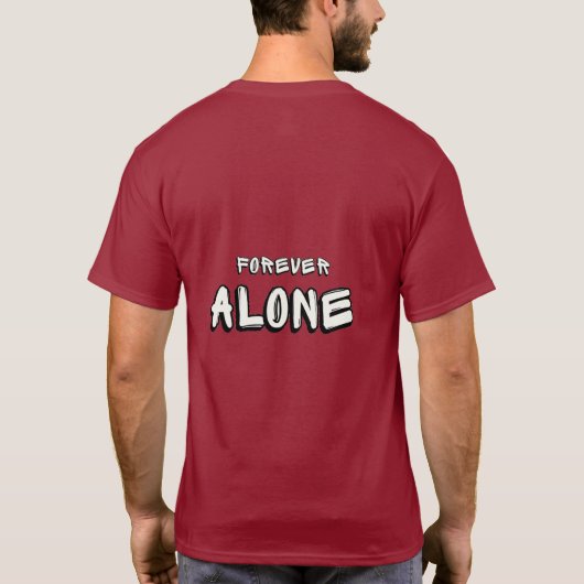 Forever Alone Adventure Awaits Basic Dark T-Shirt Tシャツ (裏面)