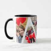 Forever & Always 数々の Photo Collage記念日 マグカップ (左)