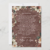 Forever & Always 素朴 Garnetフローラ結婚ズ 案内状 (裏面)