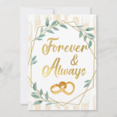 Forever & Always – 高級オーダーメイド ウェディング デ 招待状 (正面)
