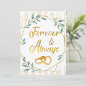Forever & Always – 高級オーダーメイド ウェディング デ 招待状 (スタンド正面)