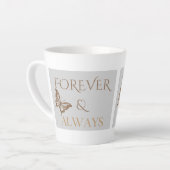 Forever & Always Butterfly, Romantic Home Gift カフェラテマグ (左アングル)