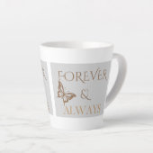 Forever & Always Butterfly, Romantic Home Gift カフェラテマグ (右アングル)