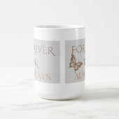 Forever & Always Butterfly, Romantic Home Gift コーヒーマグカップ (中央)