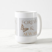 Forever & Always Butterfly, Romantic Home Gift コーヒーマグカップ (正面右)
