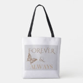 Forever & Always Butterfly, Romantic Home Gift トートバッグ (裏面)