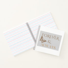 Forever & Always Butterfly, Romantic Home Gift ノートブック