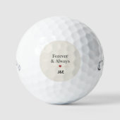 Forever & Always Custom Initials Romantic Golf Bal ゴルフボール (正面)