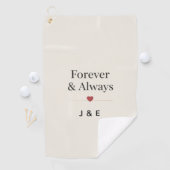 Forever & Always Custom Initials Romantic Golf Tow ゴルフタオル (インサイチュ)