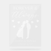 Forever & Always Custom Wedding アクリルサイン (正面)
