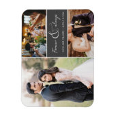 Forever & Always Gray Photo Thank You Collage マグネット (縦)