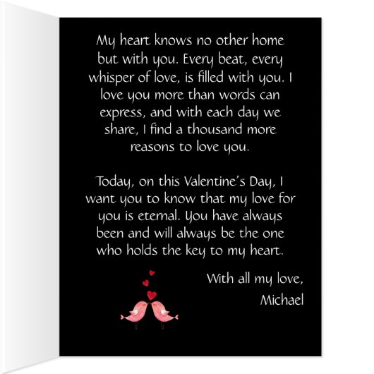 Forever & Always I love You add name photo Black (内側(右))