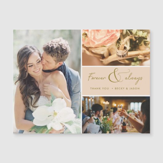 Forever & Always Magnet Photo 結婚's Thank You (正面)
