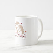 Forever & Always" Minimalist Couple Mug - Elegant  コーヒーマグカップ (正面右)