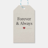 Forever & Always | Minimalist Heart Romantic Weddi ギフトタグ (正面)