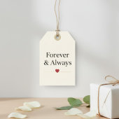 Forever & Always | Minimalist Heart Romantic Weddi ギフトタグ