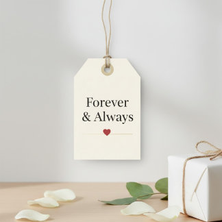 Forever & Always | Minimalist Heart Romantic Weddi ギフトタグ