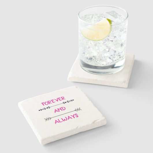 FOREVER AND ALWAYS ストーンコースター (横)