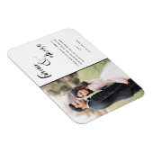 Forever and Always Script結婚's Photo Thank You マグネット (右側)