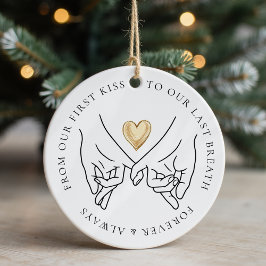 Forever and Always Wedding Anniversary Photo セラミックオーナメント