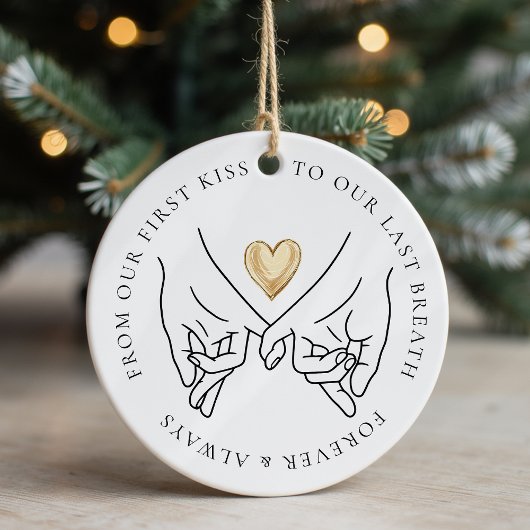 Forever and Always Wedding Anniversary Photo セラミックオーナメント
