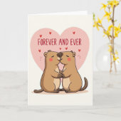 Forever And Ever Groundhog Love Card カード (黄色い花)