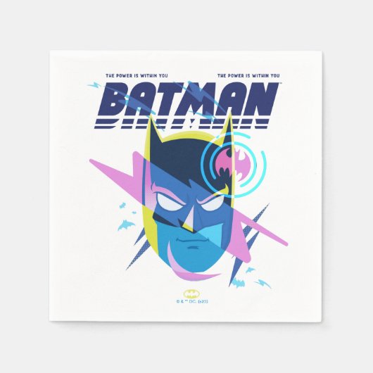 Forever Batman Light Up Head Graphic スタンダードカクテルナプキン (正面)