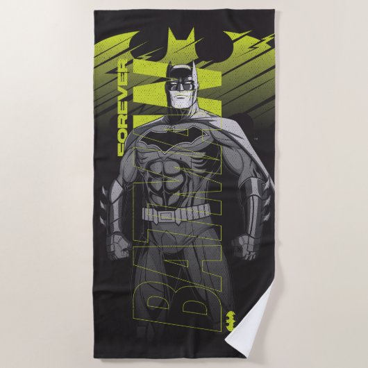 Forever Batman Power Up Character Art ビーチタオル (正面)