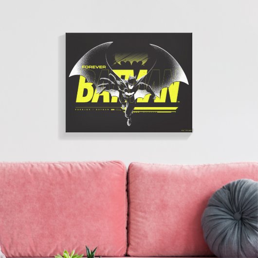 Forever Batman Reaching Graphic キャンバスプリント (インサイチュ (リビング))
