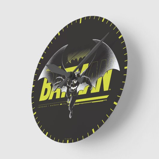 Forever Batman Reaching Graphic ラウンド壁時計 (傾斜)