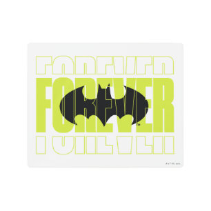 Forever Batman Typography Symbol Graphic メタルプリント