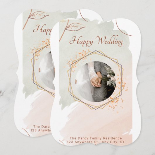 Forever Beginds:結婚式招待状 (正面/裏面)