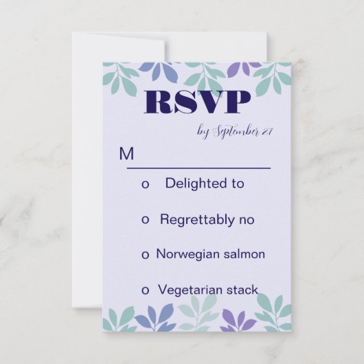 Forever Beginning Here:結婚式招待状 出欠カード (正面)