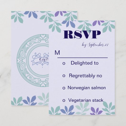 Forever Beginning Here:結婚式招待状 出欠カード (正面/裏面)