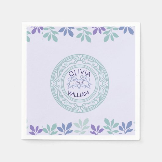 Forever Beginning Here: A 結婚's スタンダードカクテルナプキン (正面)