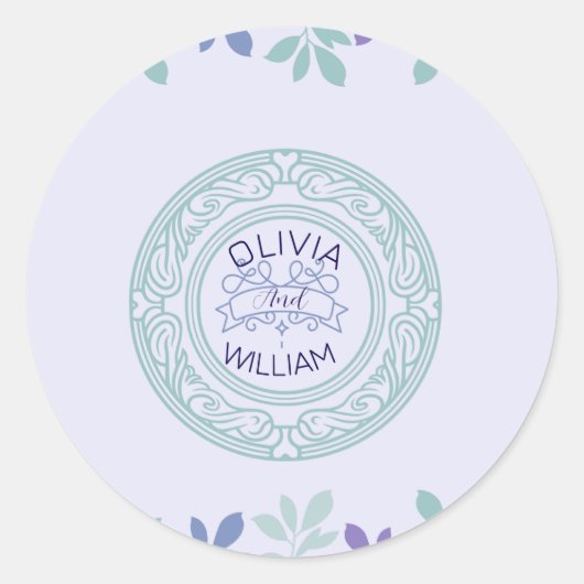 Forever Beginning Here: A 結婚's ラウンドシール (正面)