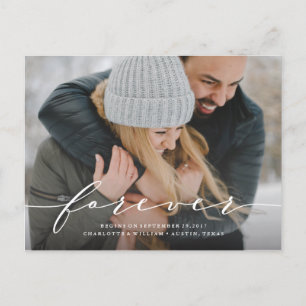 Forever Beginning Save the Date Photoはがきを保存 案内ポストカード
