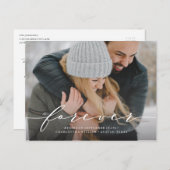 Forever Beginning Save the Date Photoはがきを保存 案内ポストカード (正面/裏面)
