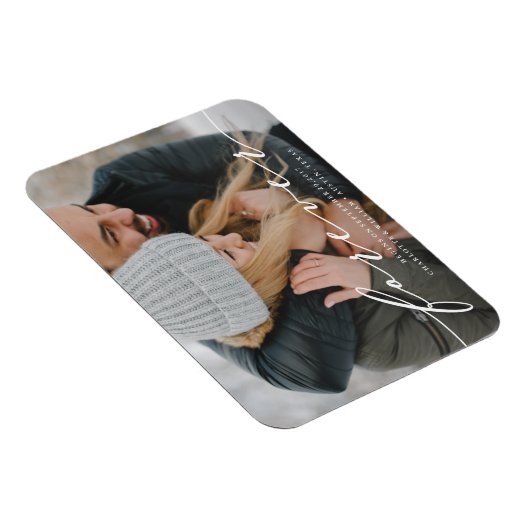 Forever Beginning Save the Date Photo Magnet マグネット (右側)