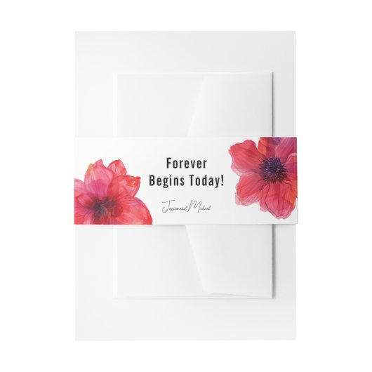 Forever Beginning Today Anemone Dreamscape 結婚's 招待状ベリーバンド (正面例)