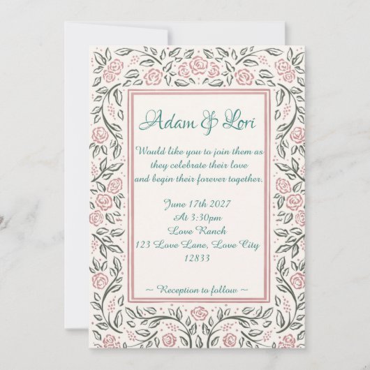 Forever Begins Today Wedding 招待状 (正面)