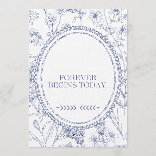 Forever Begins Today Wedding Invitation 招待状 (裏面)