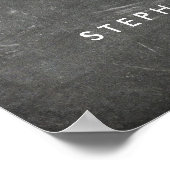 Forever | Chalkboard Wedding Welcome Sign ポスター (角)