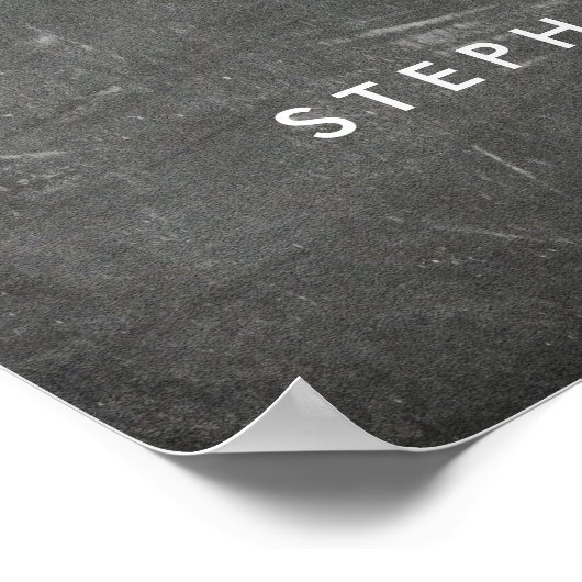 Forever | Chalkboard Wedding Welcome Sign ポスター (角)